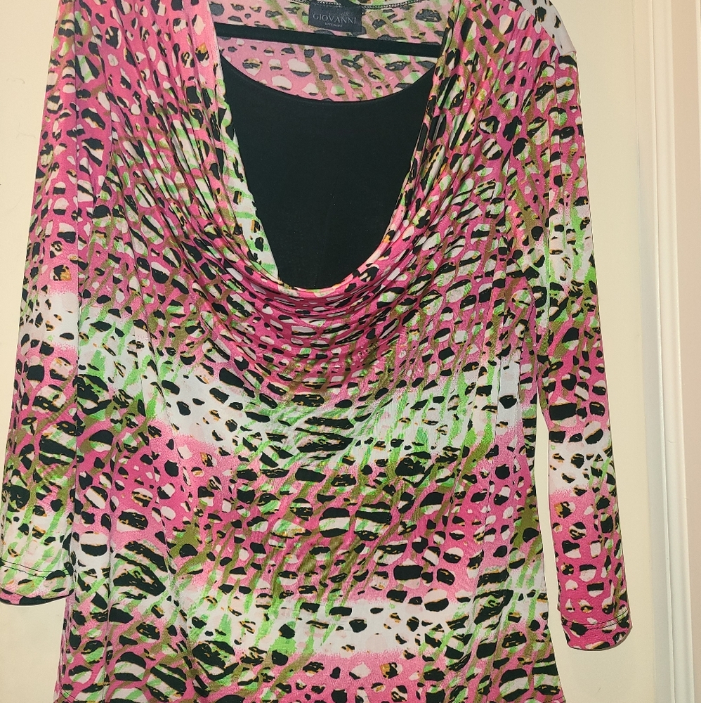 Xl Sexy Animal print drape top